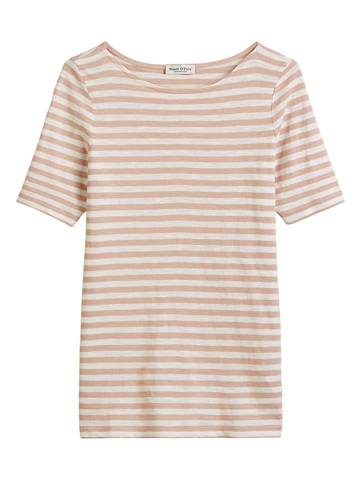 Marc O´Polo Koszulka w kolorze jasnoróżowo-kremowym rozmiar: XL
