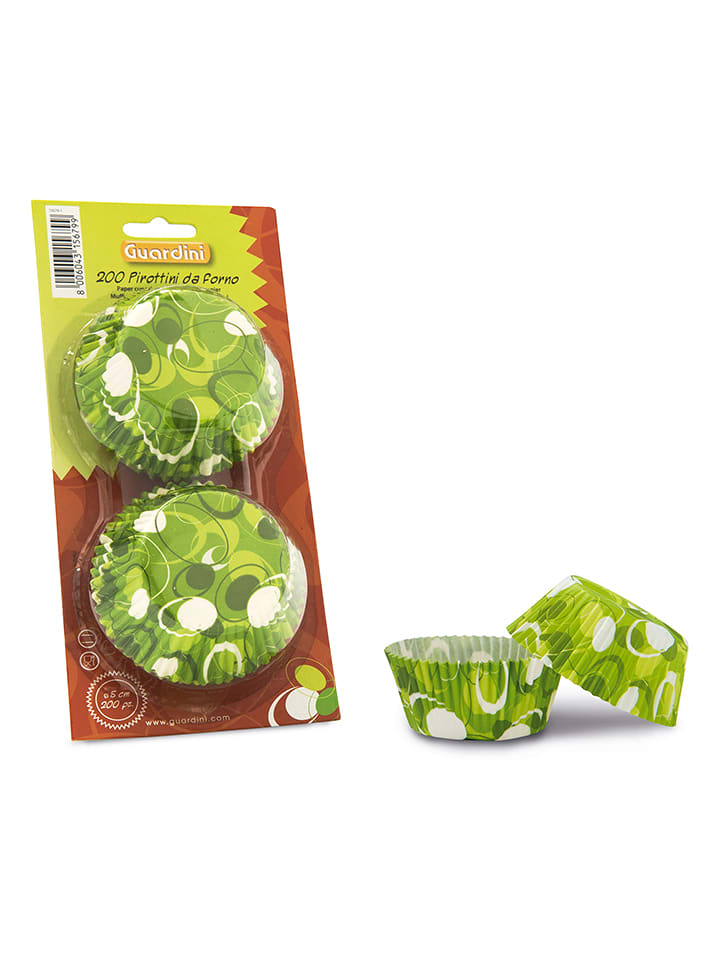 Guardini Papierowe foremki (200 szt.) w kolorze zielonym do muffinek rozmiar: onesize