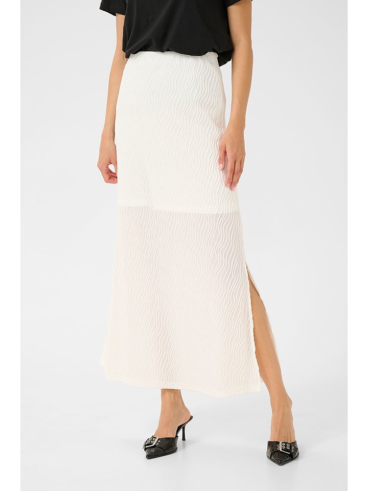 Kaffe Spódnica "Gerit" w kolorze białym rozmiar: XL