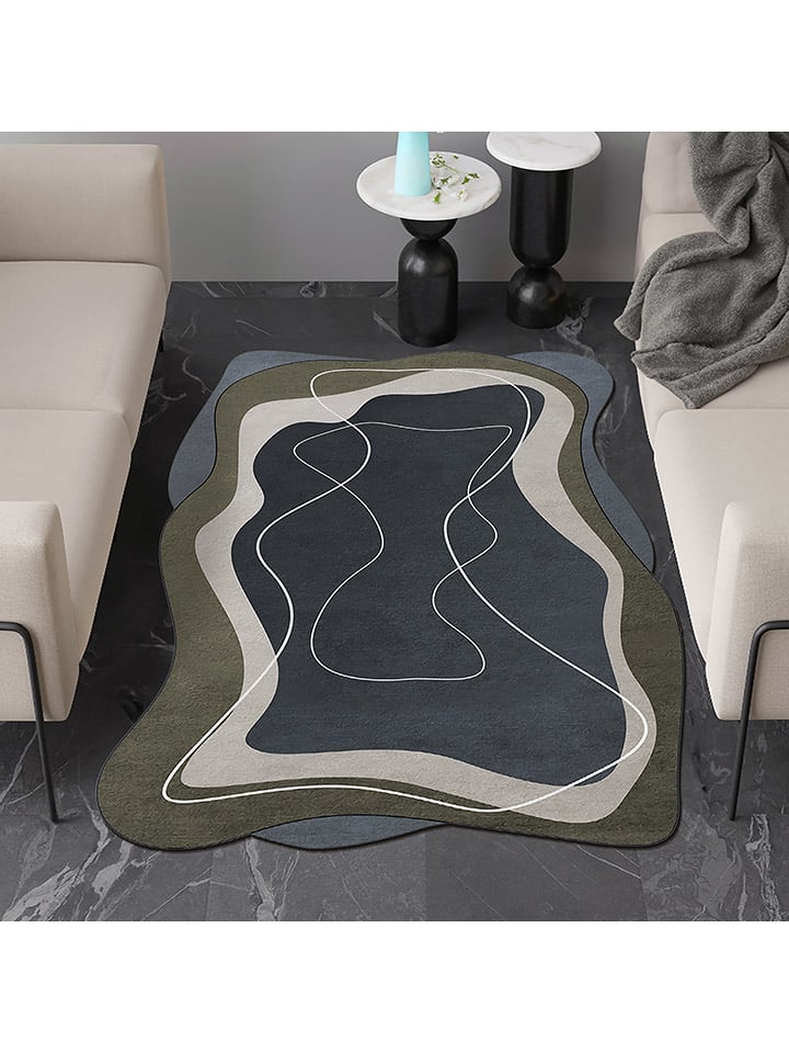 CARPET DIEM Dywan w kolorze antracytowo-oliwkowo-kremowym rozmiar: 100x200 cm