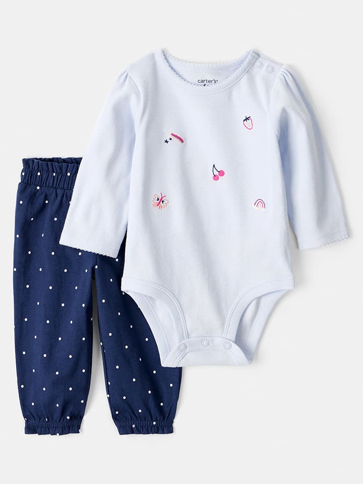 carter's 2-częściowy zestaw w kolorze błękitno-granatowym rozmiar: 62