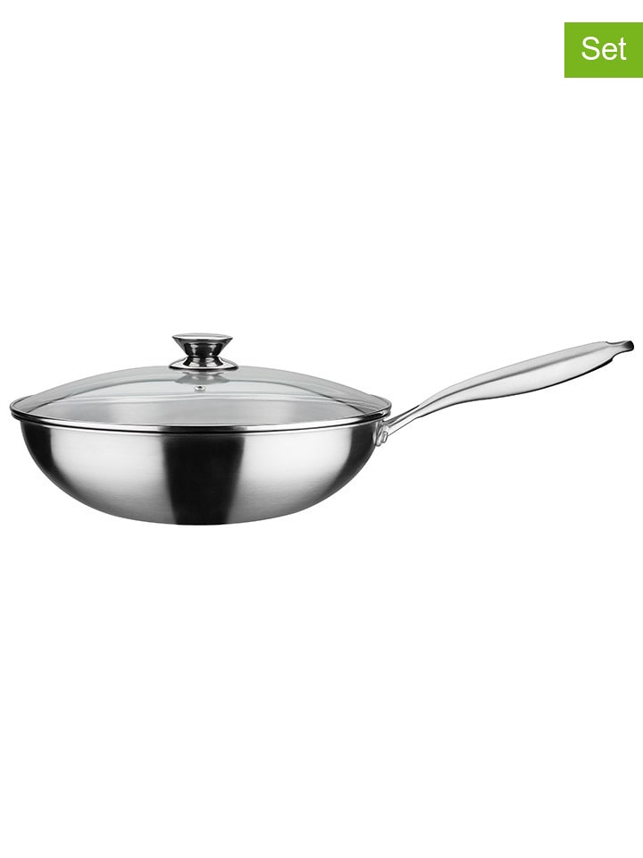 GSW 2-częściowy zestaw "Inoxxa" w kolorze srebrnym - Ø 32 cm rozmiar: onesize