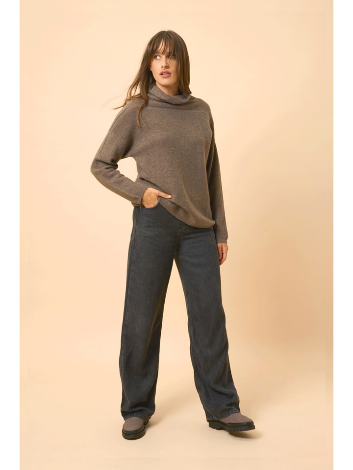 Just Cashmere Kaszmirowy golf "Blantyre" w kolorze jasnobrązowym rozmiar: S