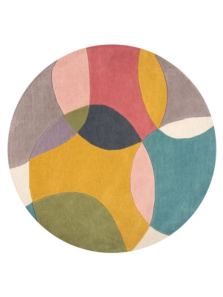 Flair Rugs Wełniany dywan "Glow" w kolorze żółto-turkusowo-szarym rozmiar: 120x170 cm