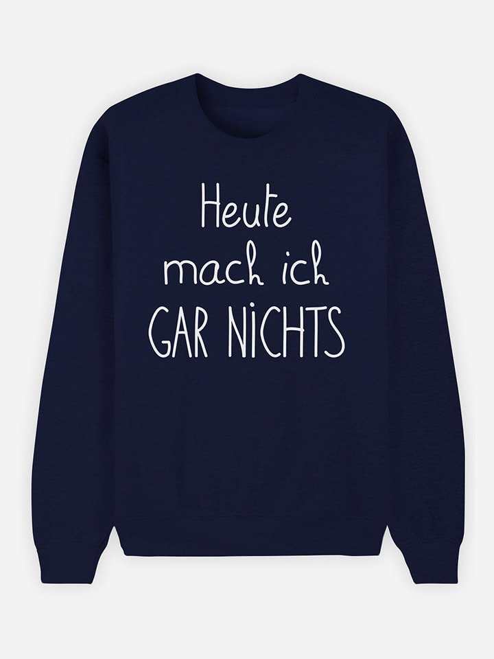 WOOOP Bluza "Heute Mach Ich Gar Nichts" w kolorze granatowym rozmiar: L