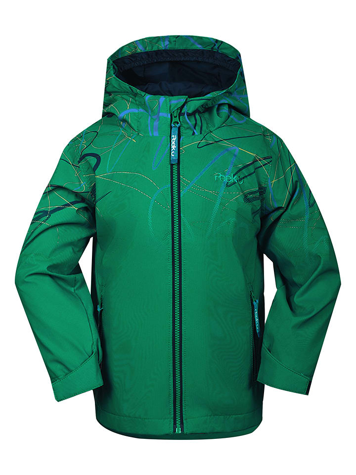 Peek U Kurtka przeciwdeszczowa "Lev" w kolorze zielonym rozmiar: 128