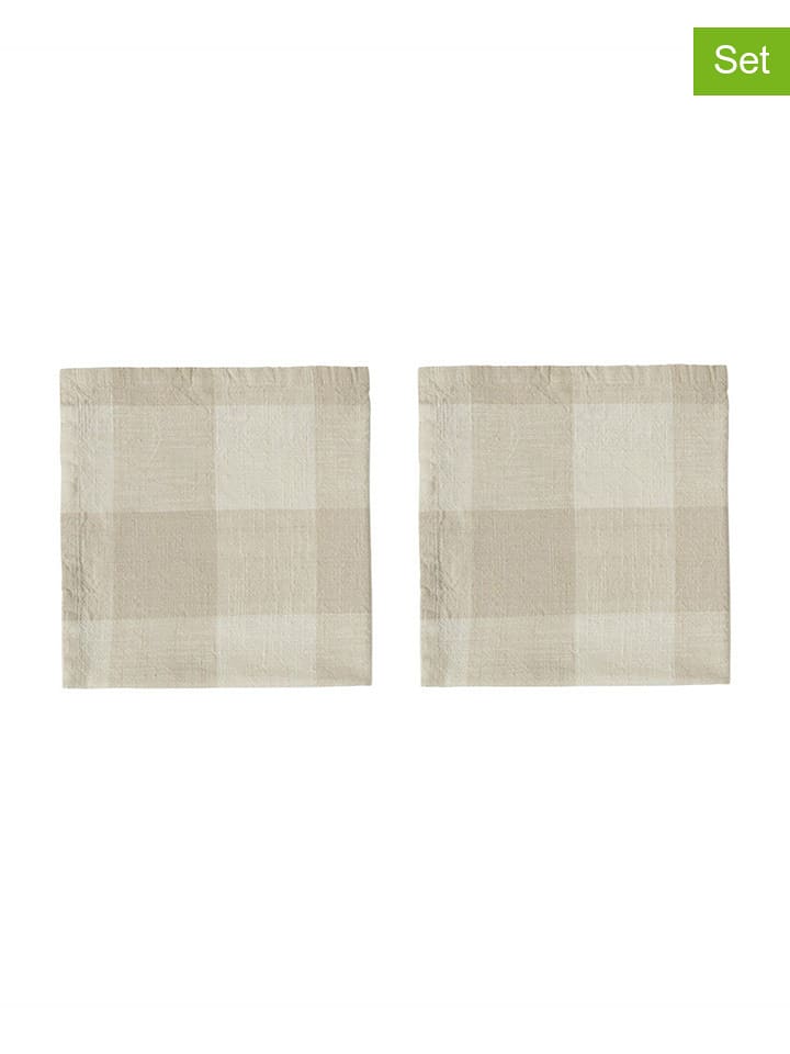 OYOY living design Serwetki (2 szt.) w kolorze beżowym - 45 x 45 cm rozmiar: onesize