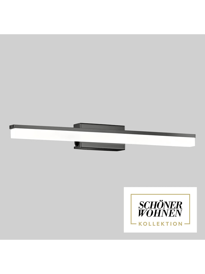 FH Lighting Lampa łazienkowa LED "Wide" w kolorze czarnym - 60 x 7 cm rozmiar: onesize