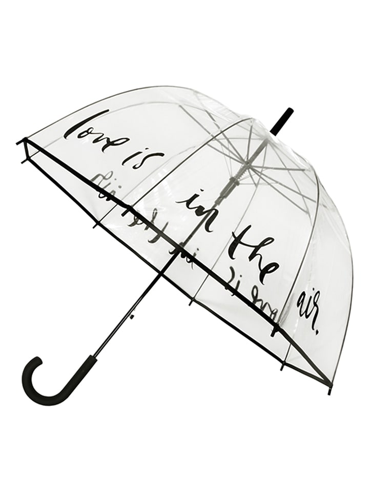 Impliva Parasol "Love is in the air" w kolorze czarnym - Ø 85 cm rozmiar: onesize