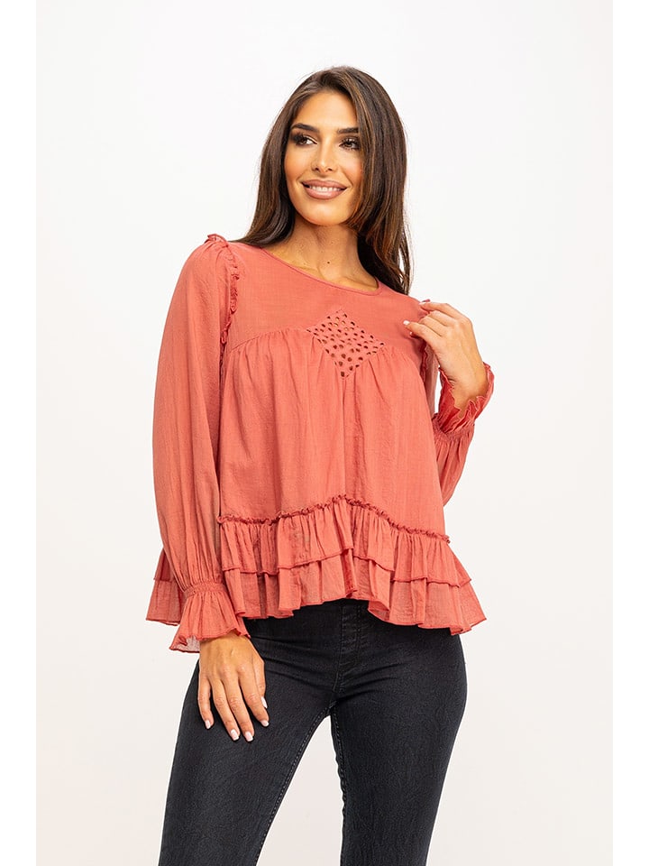 Peace & Love Bluzka w kolorze pomarańczowym rozmiar: S