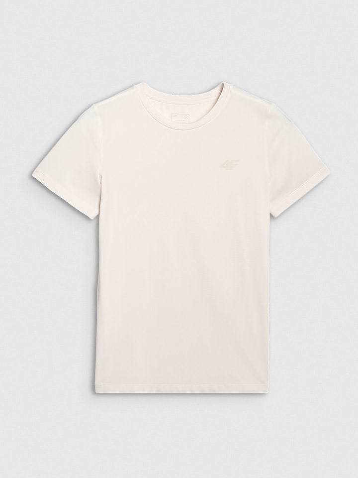 4F Koszulka sportowa w kolorze kremowym rozmiar: XS