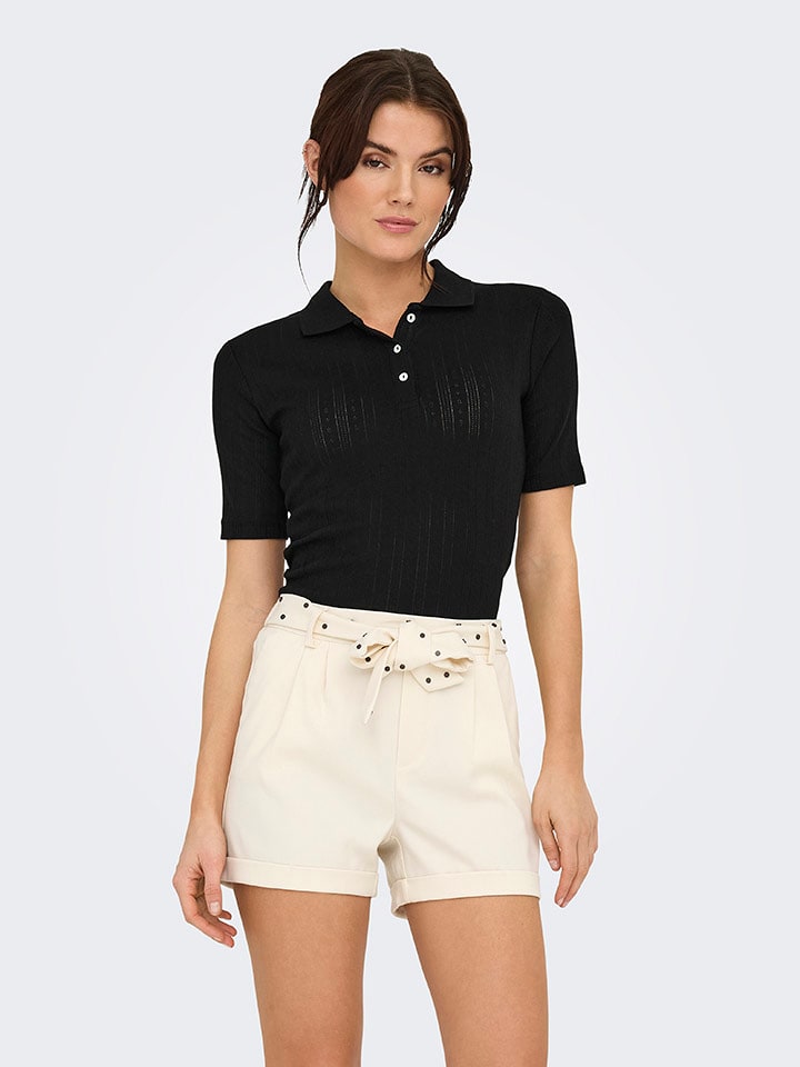 JDY Koszulka polo w kolorze czarnym rozmiar: M