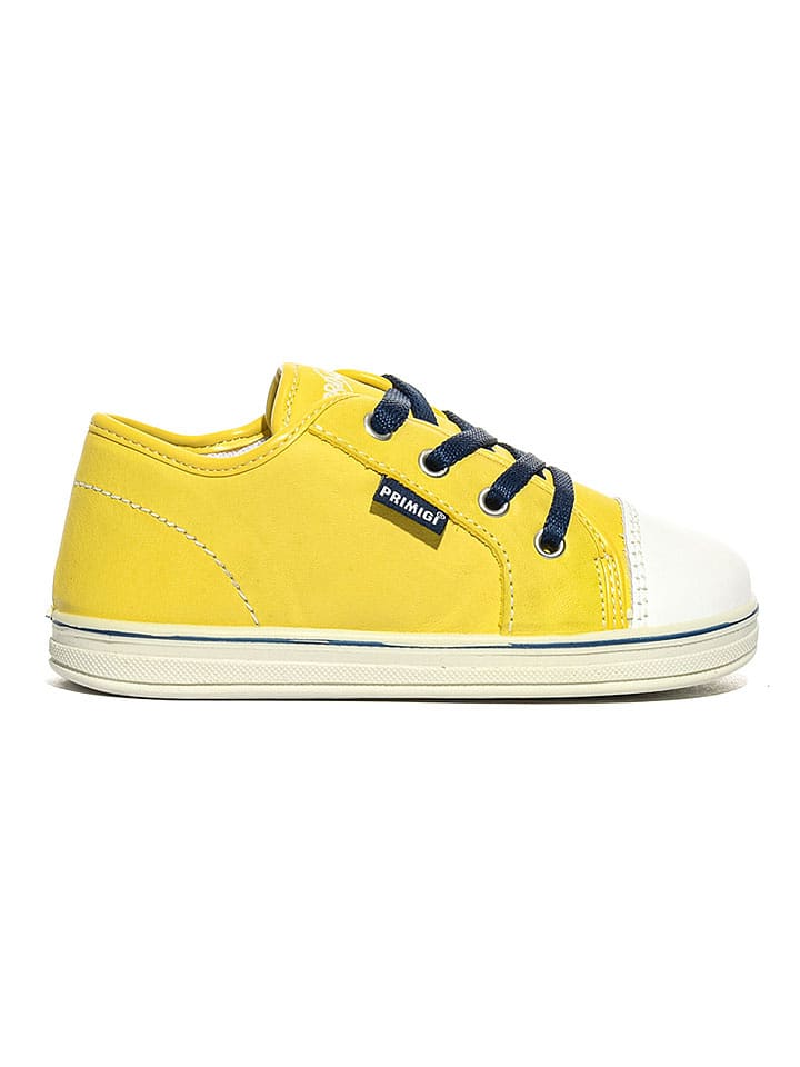 Primigi Skórzane sneakersy "Aygo" w kolorze żółtym rozmiar: 24