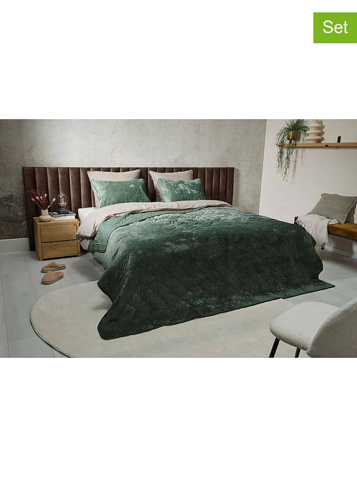 Lifa Living 3-częściowy zestaw w kolorze zielonym rozmiar: 220x240 cm