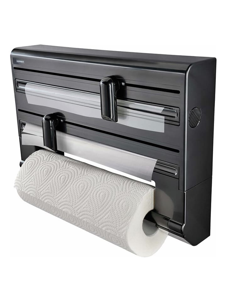 Leifheit Uchwyt ścienny "Parat" w kolorze czarnym na rolki kuchenne - 38,5 x 7 cm rozmiar: onesize