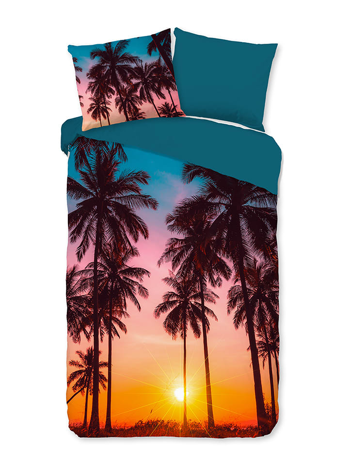 Pure Komplet pościeli "Bora Bora" ze wzorem z mikrofibry rozmiar: 140x220 cm