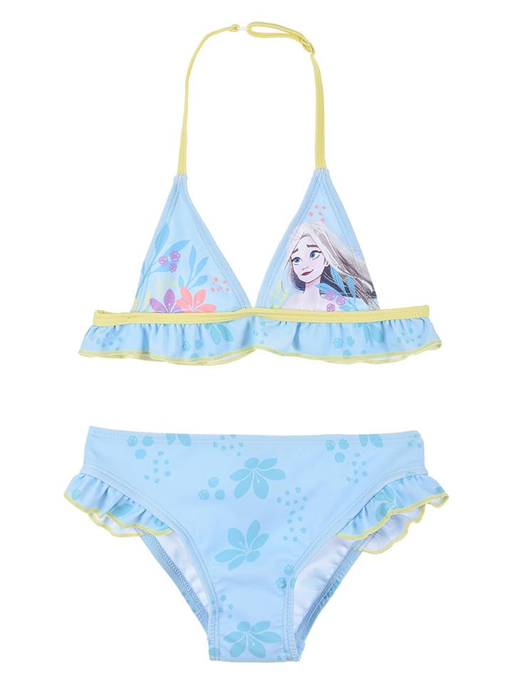 Disney Frozen Bikini "Kraina Lodu" w kolorze błękitnym rozmiar: 104