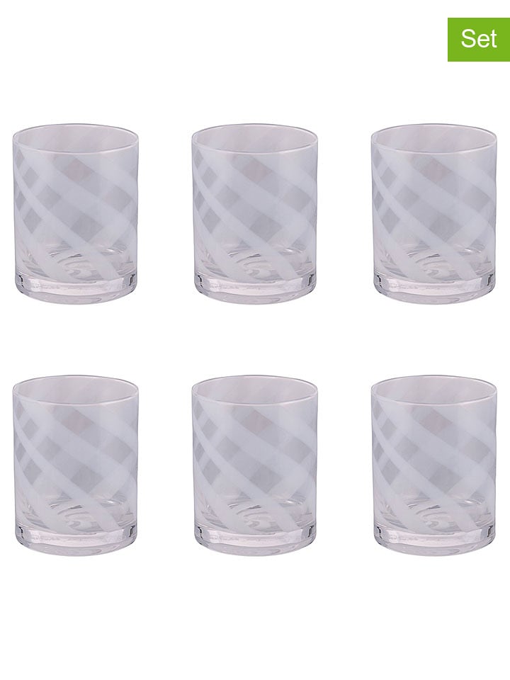 Villa d´Este Szklanki (6 szt.) "Vertigo" w kolorze białym - 340 ml rozmiar: onesize