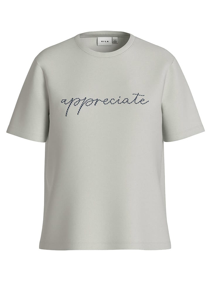 Vila Koszulka w kolorze szarym rozmiar: L