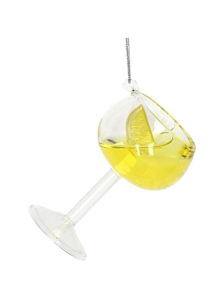 Kersten Ozdoba choinkowa "Cocktail" w kolorze żółtym - wys. 9 cm rozmiar: onesize