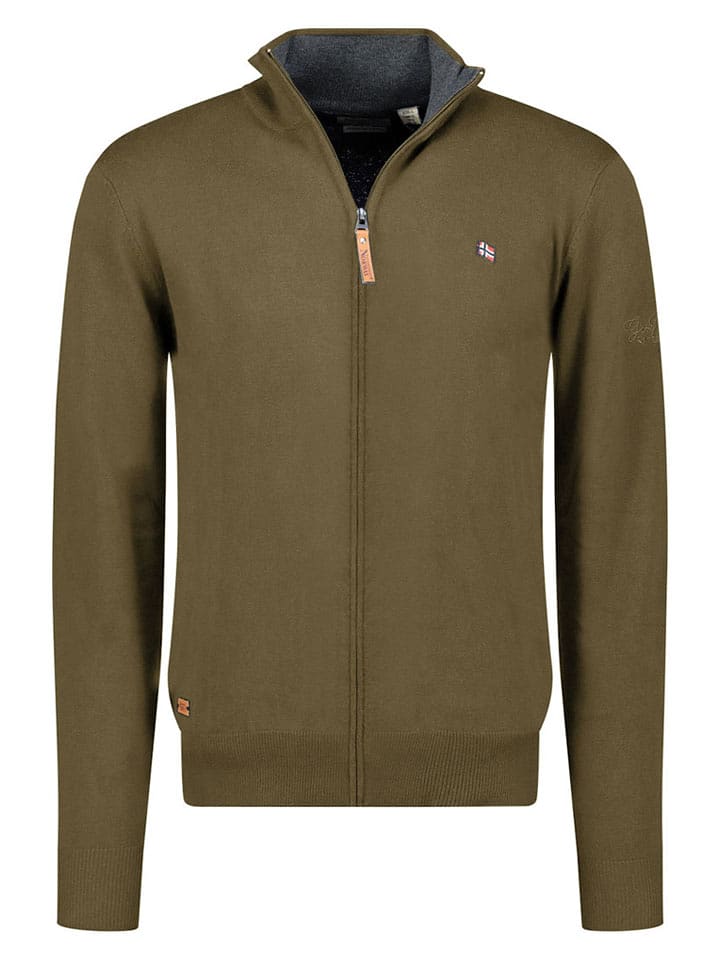 Geographical Norway Kardigan "Fregate" w kolorze khaki rozmiar: M