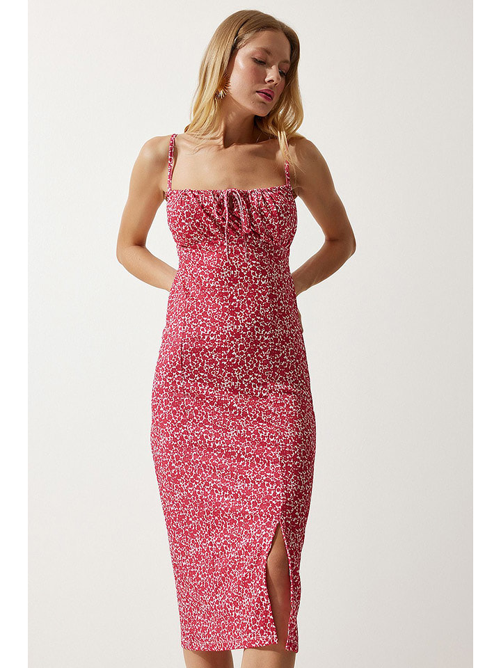 Happiness Istanbul Sukienka w kolorze czerwono-białym rozmiar: 40