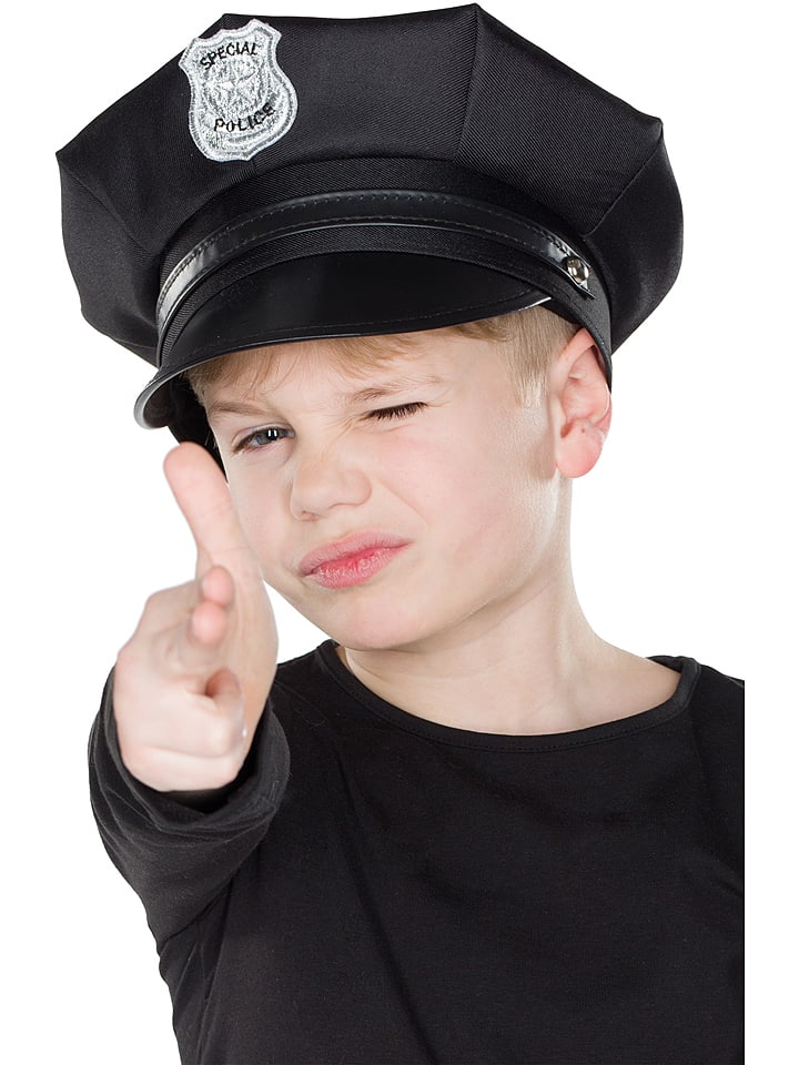 Party x People Czapka "Police Cap" w kolorze czarnym rozmiar: 55 cm