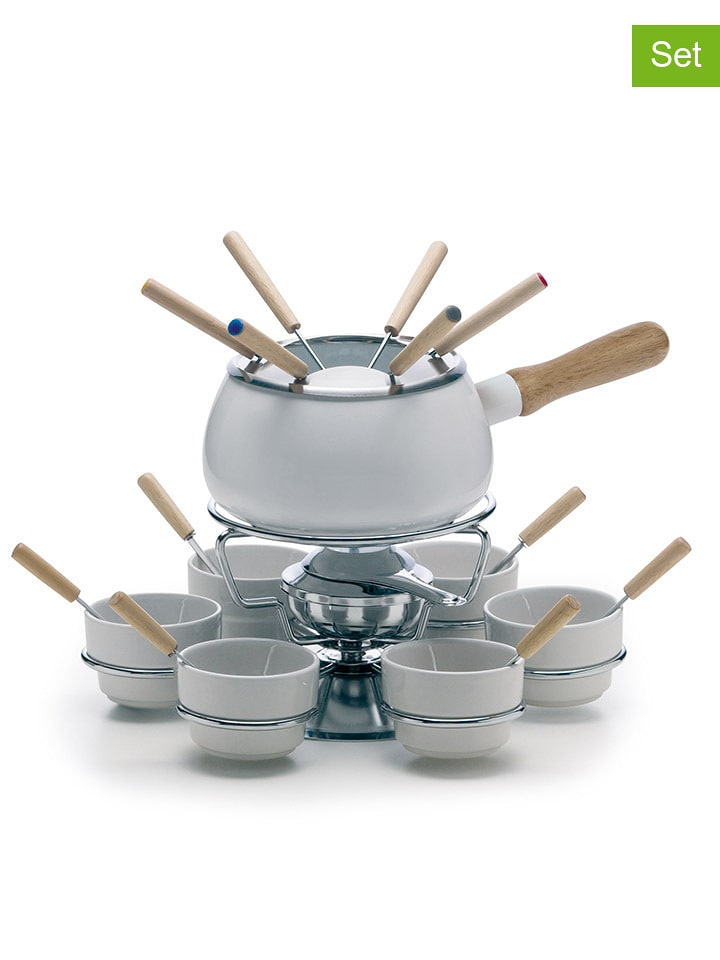 Trendy Kitchen by EXCÉLSA 22-częściowy zestaw w kolorze białym do fondue rozmiar: onesize