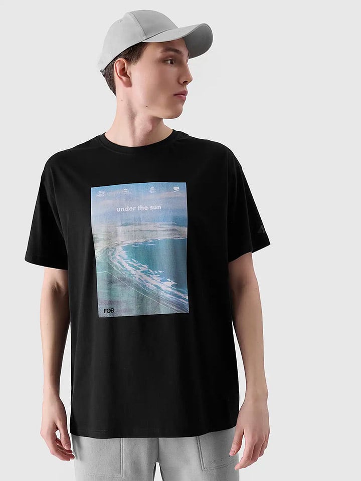 4F Koszulka w kolorze czarnym rozmiar: L