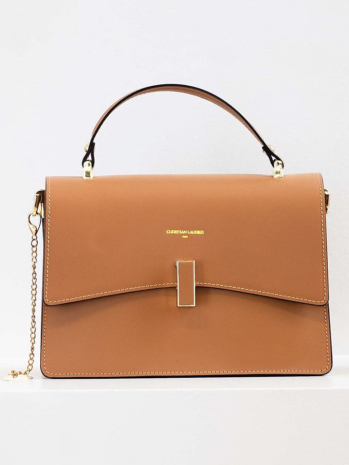 Christian Laurier Skórzana torebka "Emma" w kolorze karmelowym - 28 x 19 x 9,5 cm rozmiar: onesize