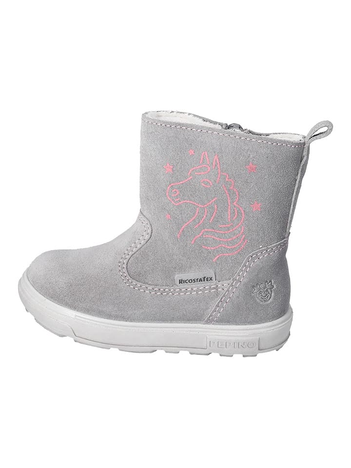 PEPINO Skórzane kozaki zimowe "Cosa S" w kolorze szarym rozmiar: 22