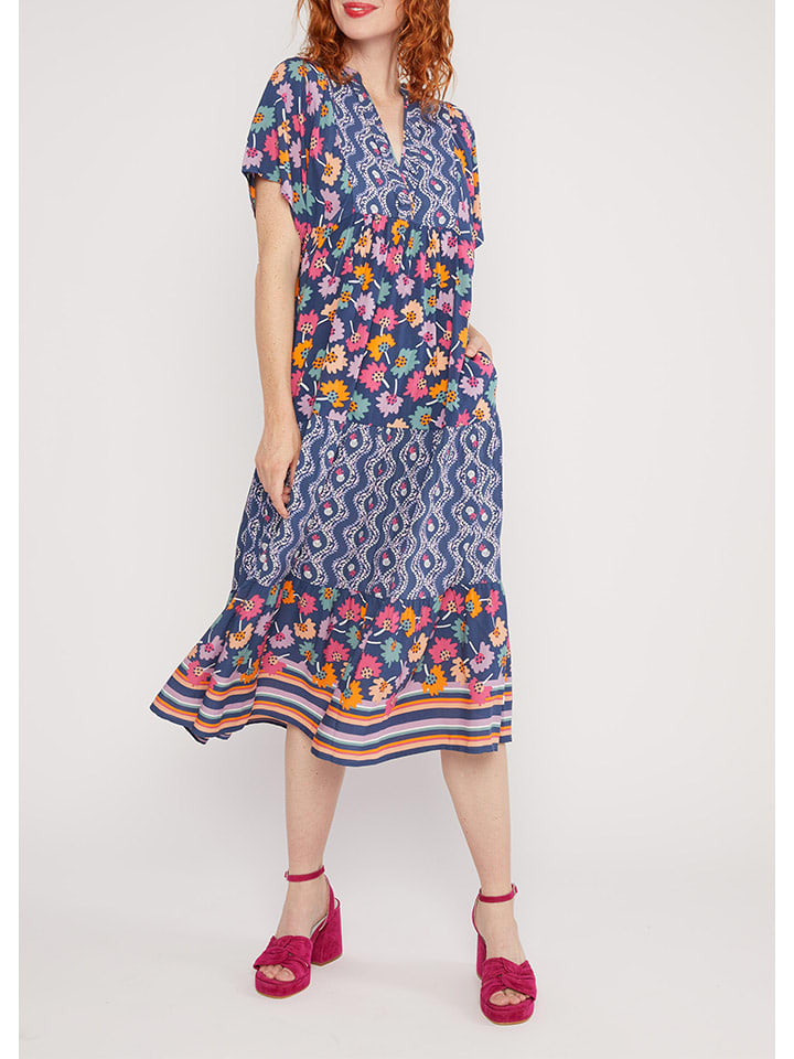 Blutsgeschwister Sukienka "Saint Tropencolours of walpurgis night" w kolorze granatowym rozmiar: S