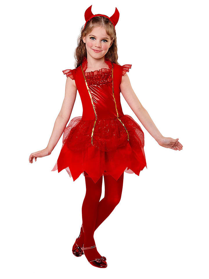 Carnival Party 2-częściowy kostium w kolorze czerwonym rozmiar: 158