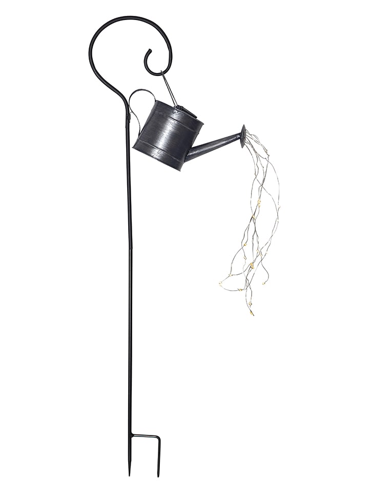 STAR Trading Solarny stojak LED "Dew Drop Water Can" w kolorze czarnym - 24 x 80 x 10 cm rozmiar: onesize