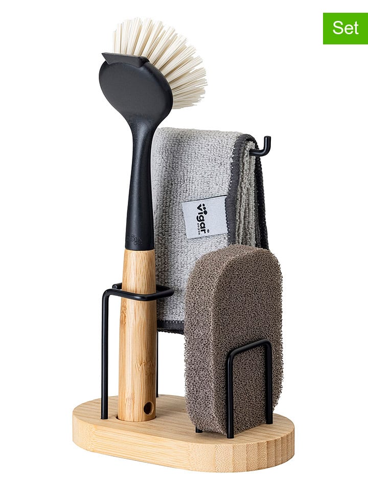 Vigar 4-częściowy organizer "Vintage" w kolorze jasnobrązowym - 14 x 26 x 8,5 cm rozmiar: onesize