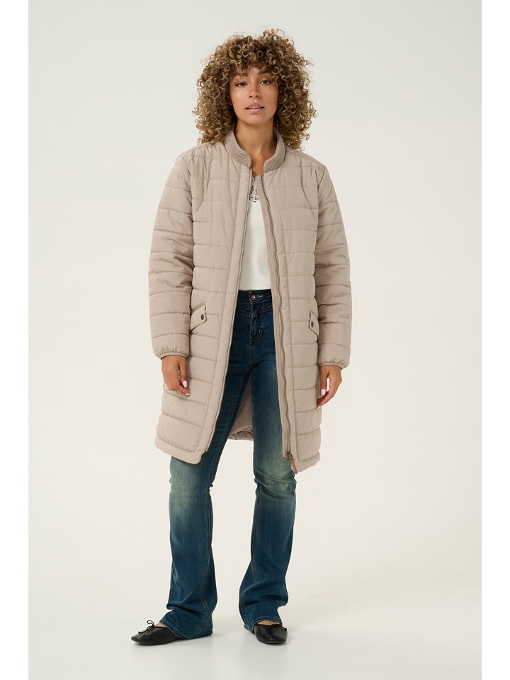 Kaffe Płaszcz pikowany w kolorze beżowym rozmiar: 36