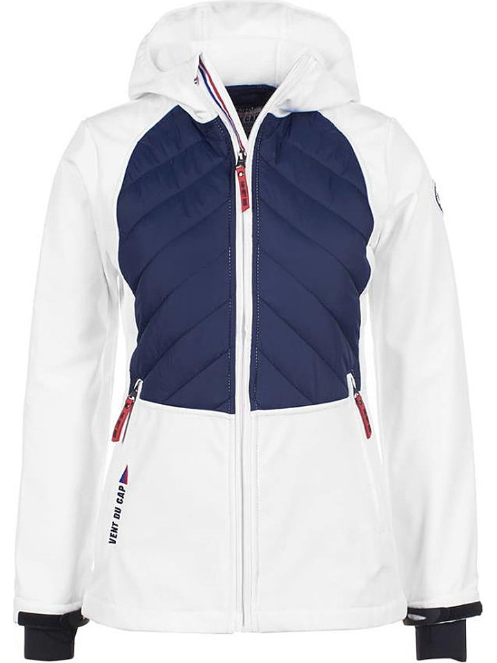 Vent du Cap Kurtka softshellowa "Apver" w kolorze biało-granatowym rozmiar: M