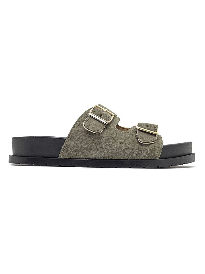 Sixth Sens Klapki w kolorze khaki rozmiar: 37