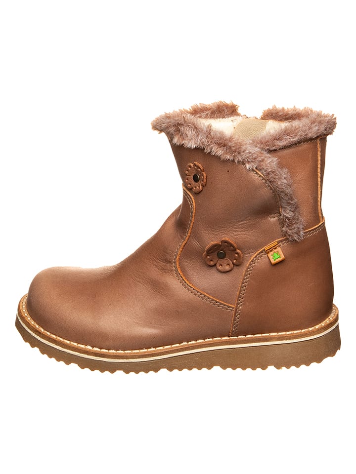 El Naturalista Skórzane botki zimowe w kolorze jasnobrązowym rozmiar: 30