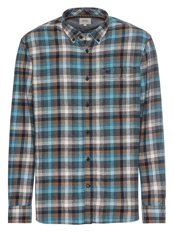 Camel Active Koszula w kolorze niebiesko-zielonym rozmiar: XL