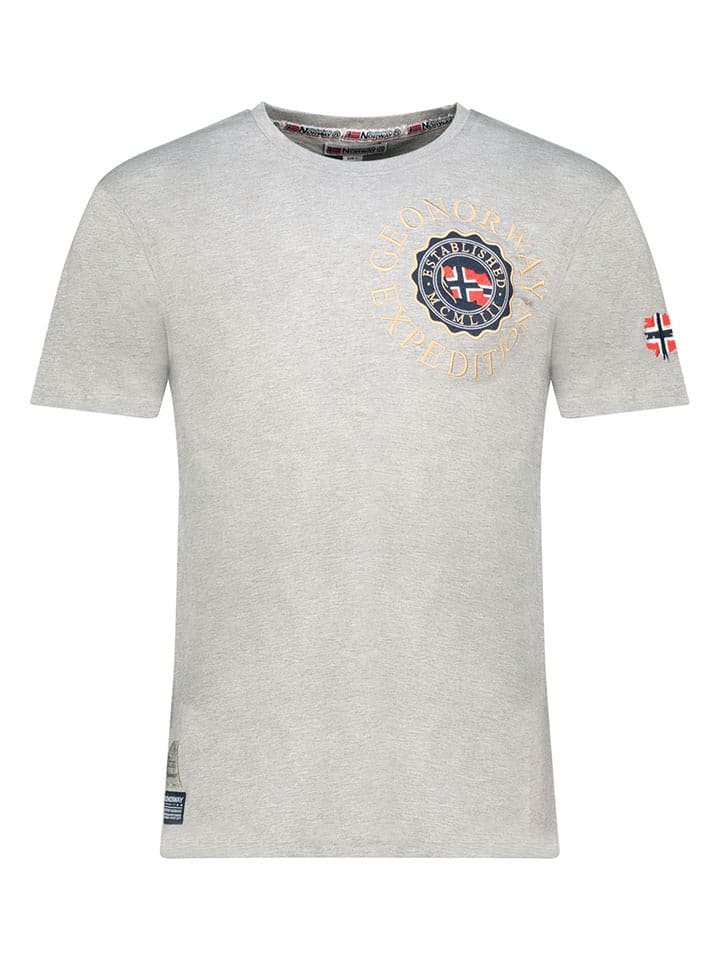 Geographical Norway Koszulka "Jeganto" w kolorze szarym rozmiar: S