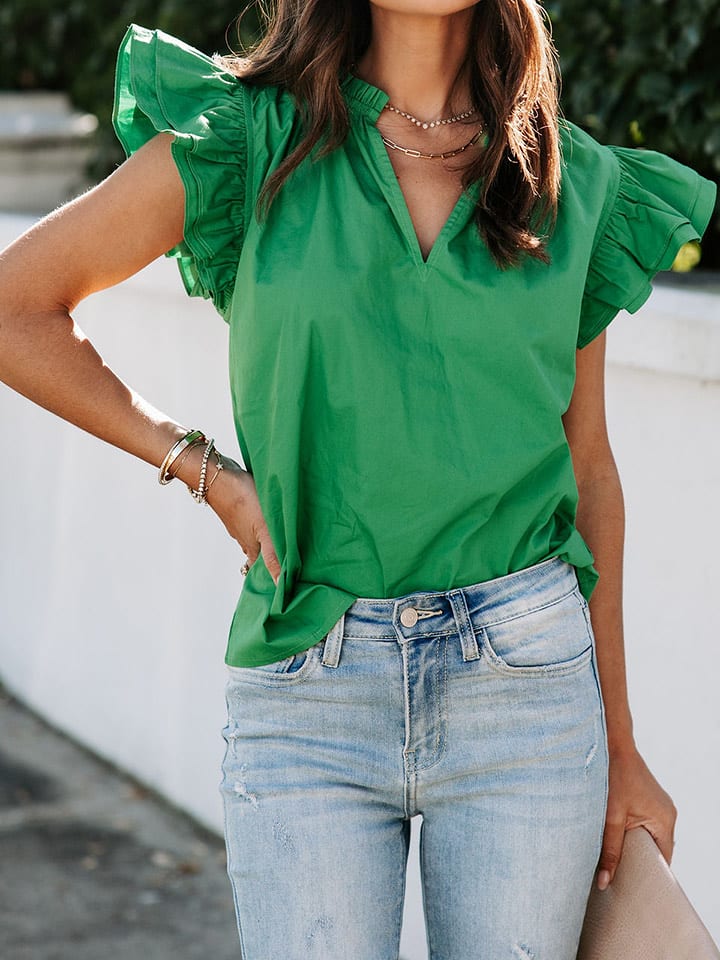 Milan Kiss Bluzka w kolorze zielonym rozmiar: L