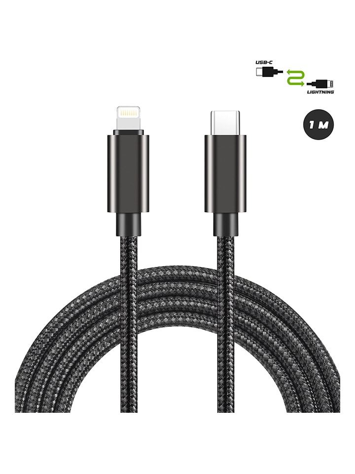 SmartCase Kabel USB-C-Lightning w kolorze czarnym - dł. 1 m rozmiar: onesize