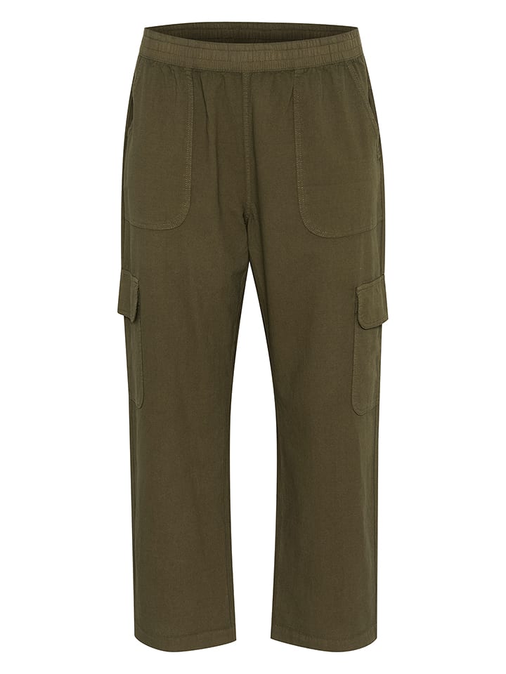 KAFFE curve Bojówki w kolorze khaki rozmiar: 46