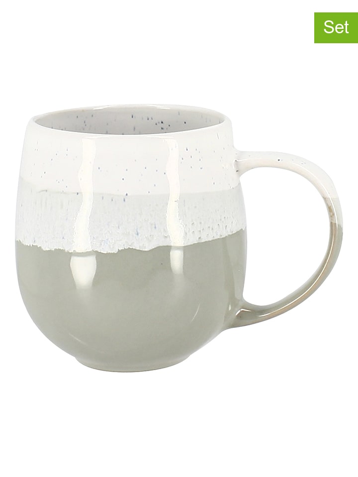 Ogo Living Kubki jumbo (6 szt.) "Riga" w kolorze zielonym - 440 ml rozmiar: onesize