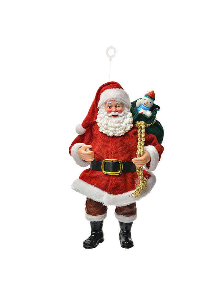 Clayre & Eef Zawieszka dekoracyjna w kolorze czerwono-zielonym - wys. 17 cm rozmiar: onesize