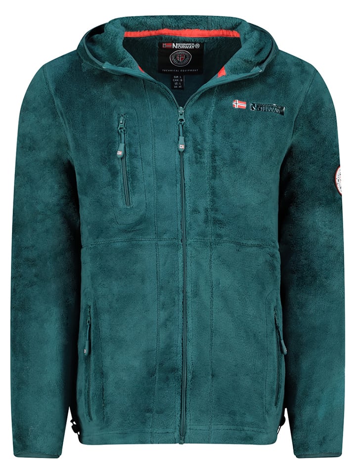 Geographical Norway Kurtka polarowa "Upload" w kolorze zielonym rozmiar: 128