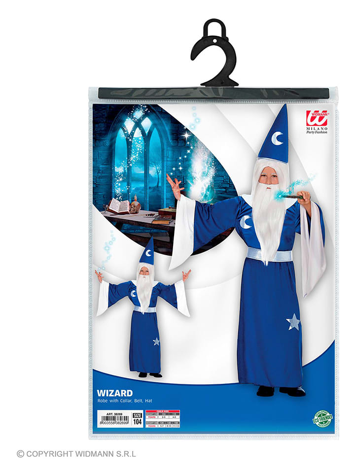 Carnival Party 3-częściowy kostium w kolorze niebieskim rozmiar: 158