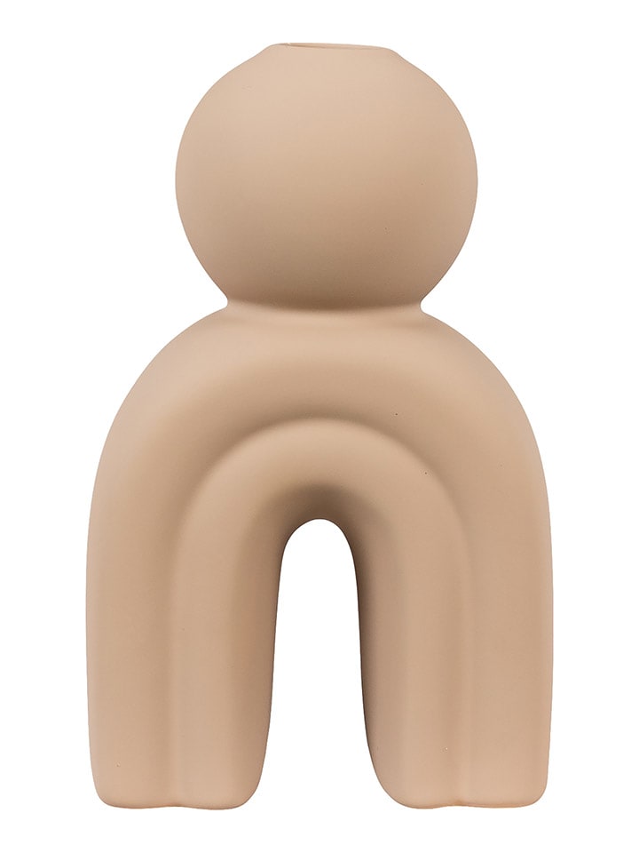 House Nordic Świecznik w kolorze beżowym - wys. 10,5 cm x 17 cm rozmiar: onesize