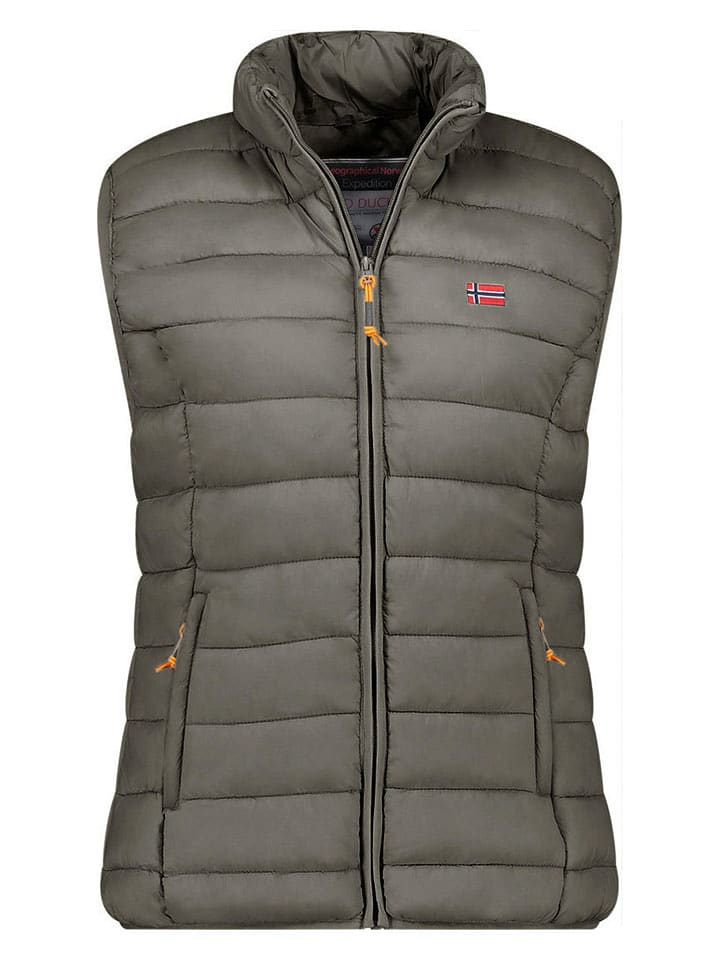 Geographical Norway Kamizelka pikowana "Vatikolor" w kolorze khaki rozmiar: XL